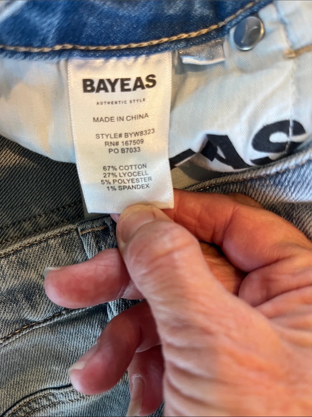 BAYEAS Light Blue Embroidered Wide-Leg Jeans - Picture 10 of 12